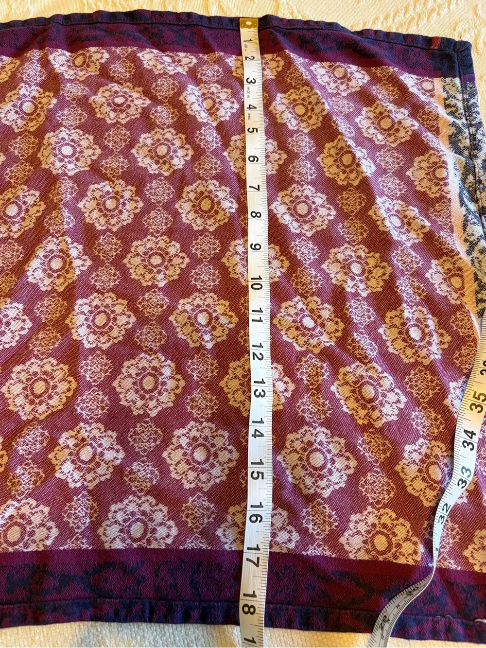 Pair of Anthropologie kitchen towels - purple good condition- blue has bleaching
